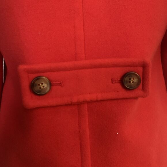 Crown And Ivy Womens Size Small Short Coat Red Buttons Pockets Black Plaid Liner - Picture 7 of 10